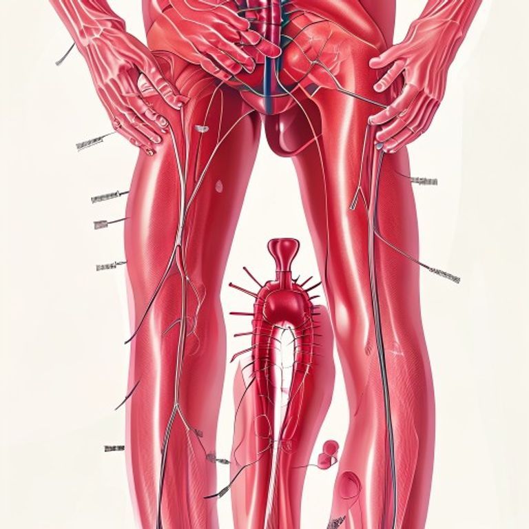 Ilustración médica de hemorroides