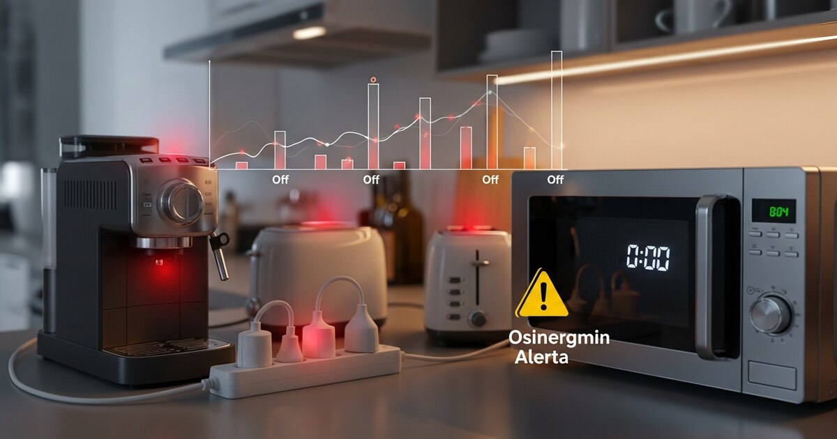 Electrodomésticos enchufados que generan consumo fantasma