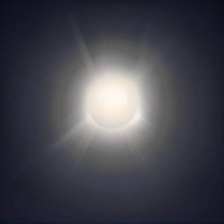 Eclipse solar total con corona brillante en cielo oscuro