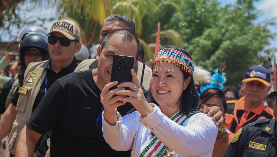 Gráfico de barras con la aprobación de Keiko Fujimori por regiones