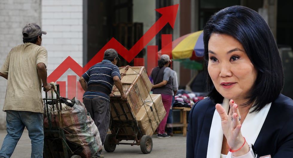 Vista de un mercado informal en Lima con puestos ambulantes y comerciantes