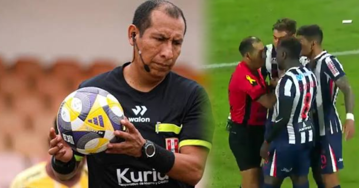 Jugada del clásico peruano entre Alianza Lima y Universitario con presencia arbitral en el campo
