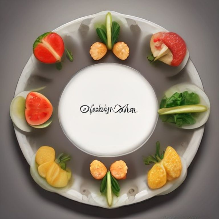 Plato equilibrado con verduras, frutas, granos y proteínas
